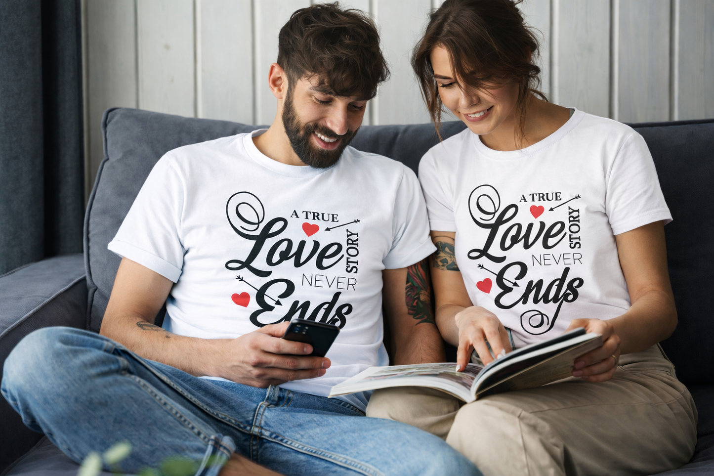 A True Love Story Never Ends (Unisex T-Shirt)